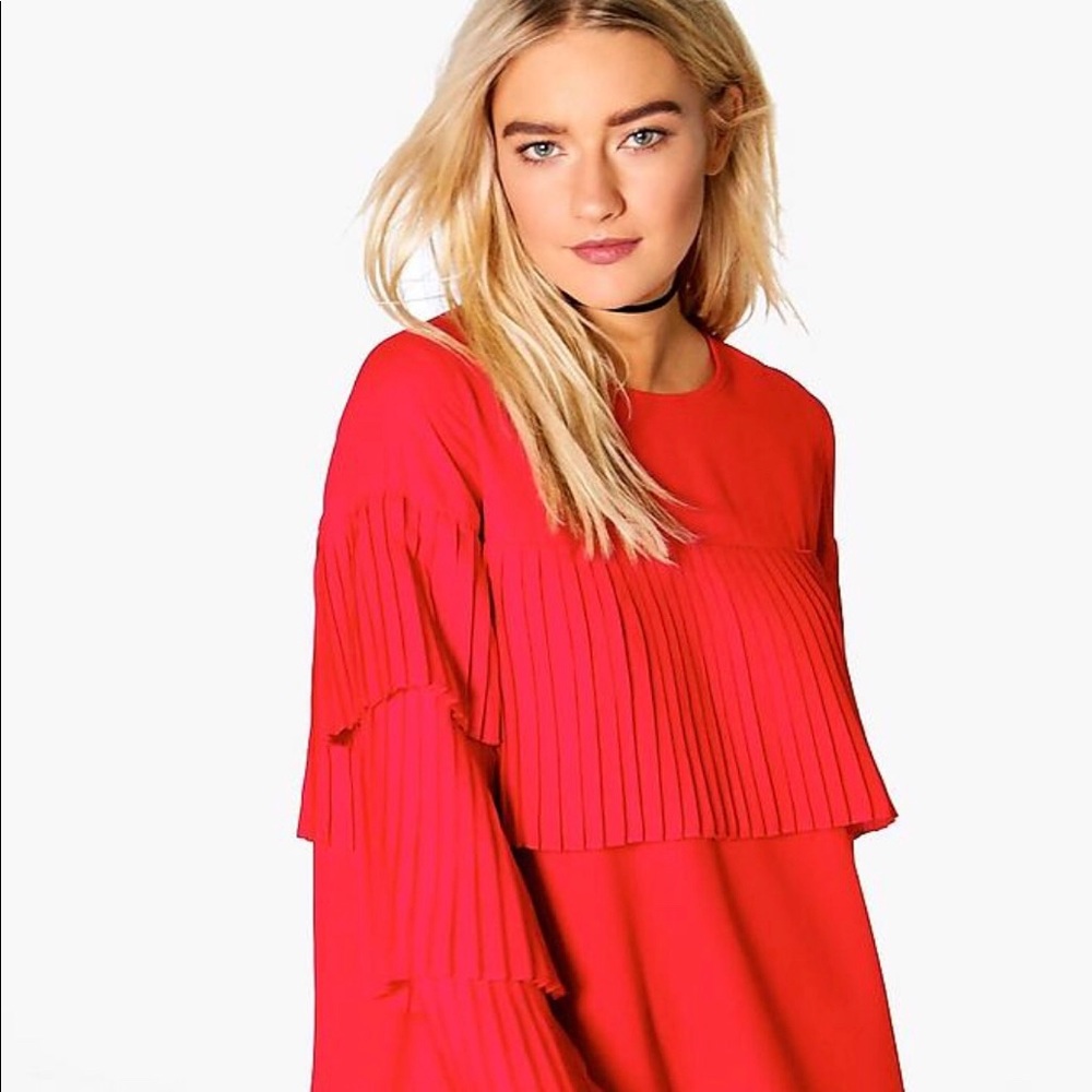 Red fringe dress